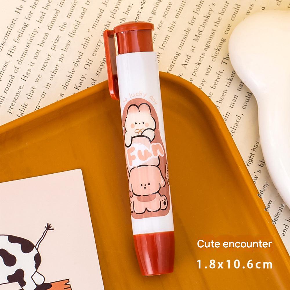 Creative Cartoon Push-Up Eraser - Cookie Pal design