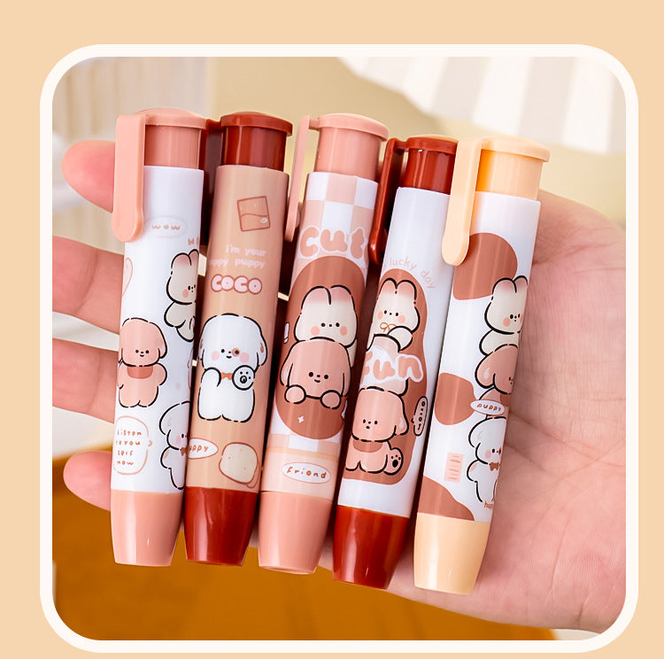 Creative Cartoon Push-Up Eraser - Cookie Pal design