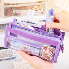Portable pencil case in a backpack