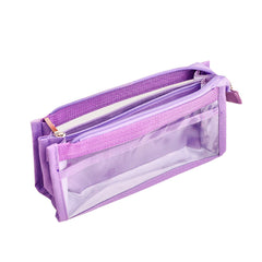 Durable mesh pencil case held in hand