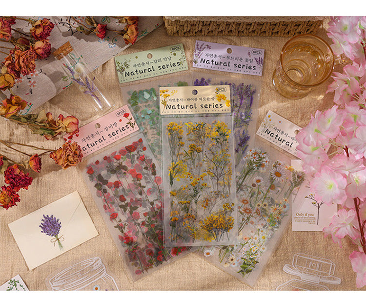 colourful floral design sticker 6