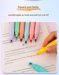colorful cartoon cat paw highlighter on desk