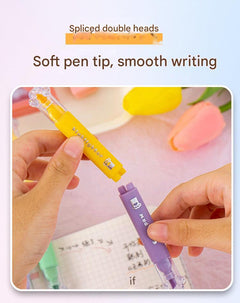set of dual tip highlighters with vibrant colours