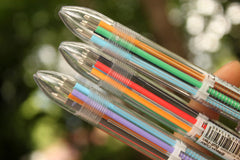close-up of creative Korean-style pens