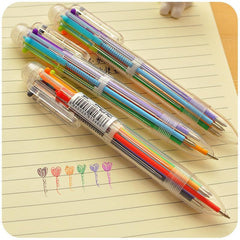 arranged colourful ballpoint pens