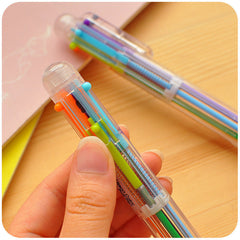 angled view of multicolour pens