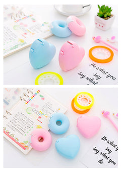 standing view of donut tape dispenser