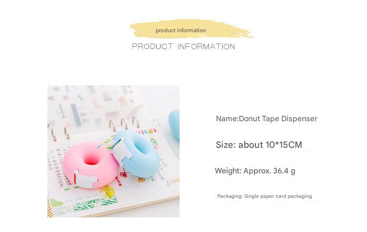 top view of cartoon donut tape dispenser