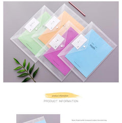 Full view of transparent document folder