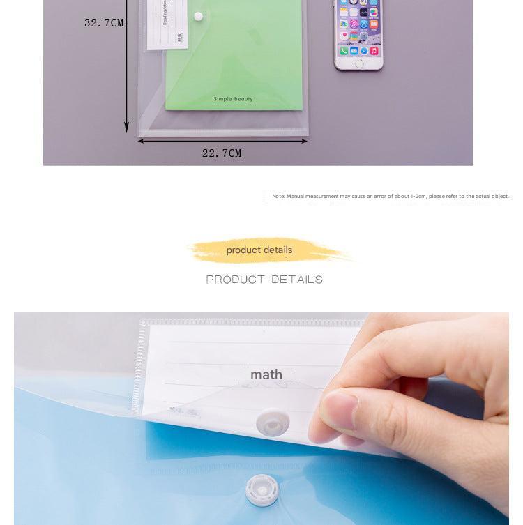 Organised documents inside clear folder