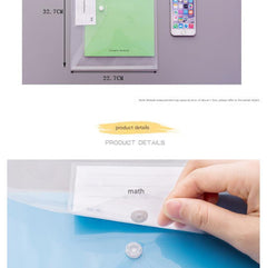 Organised documents inside clear folder
