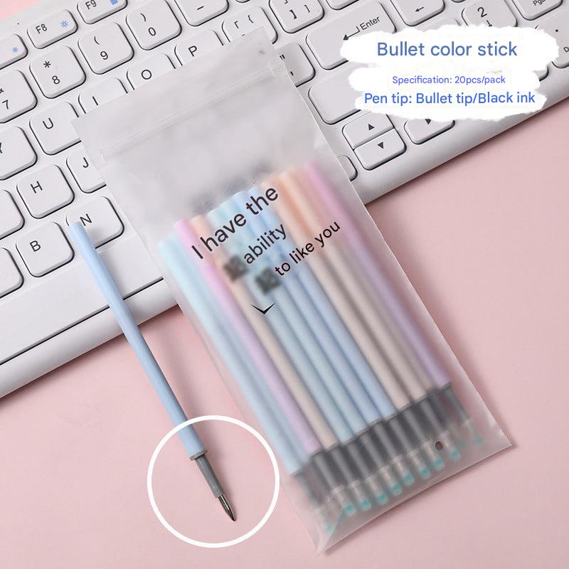 group of assorted gel pen refills