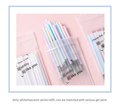 showcasing writing sample with gel pen refills