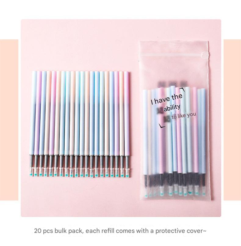 opened package with gel pen refills
