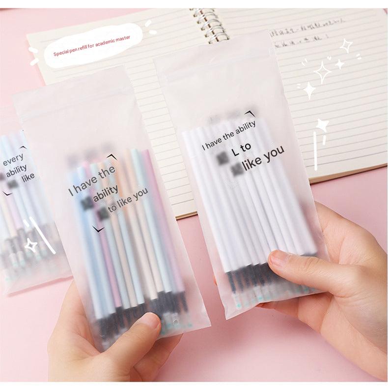 side view of a gel pen refill