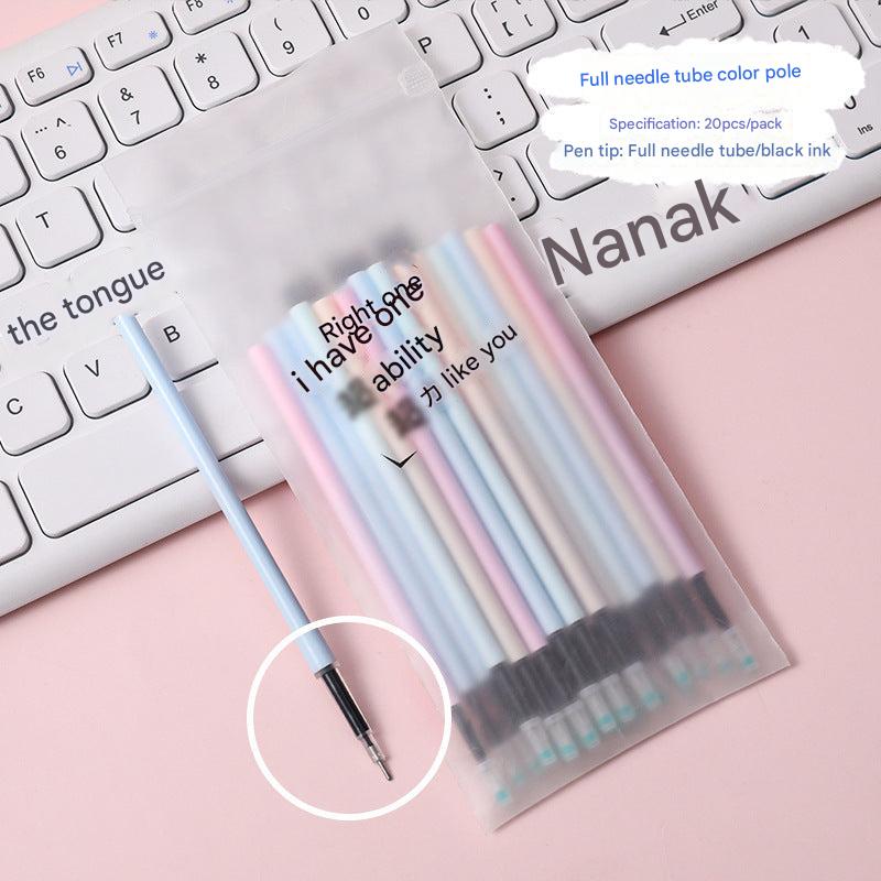 showcasing writing sample with gel pen refills