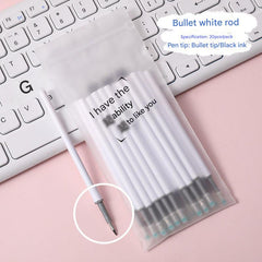 opened package with gel pen refills