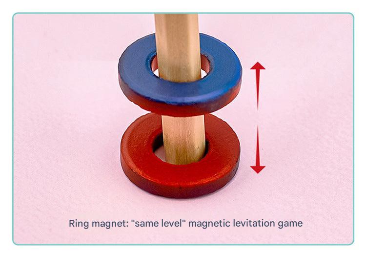 Educational magnetic toy set displayed with accessories