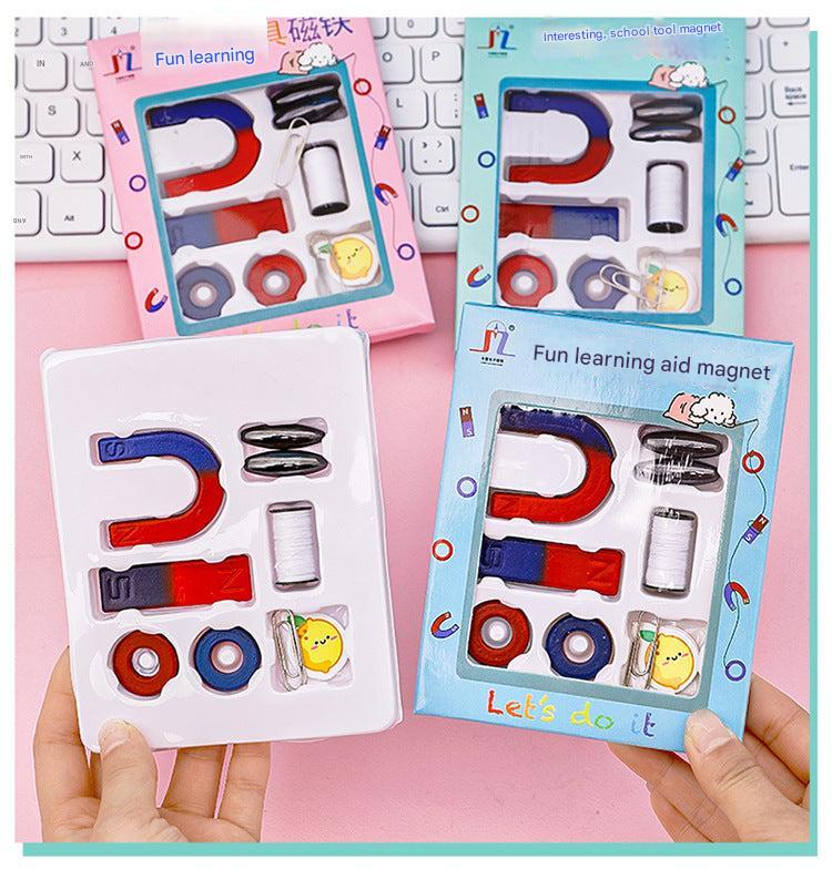 Vibrant magnets from educational toy set for kids