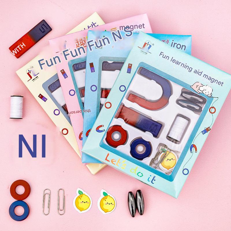 Close-up of magnetic toys and accessories