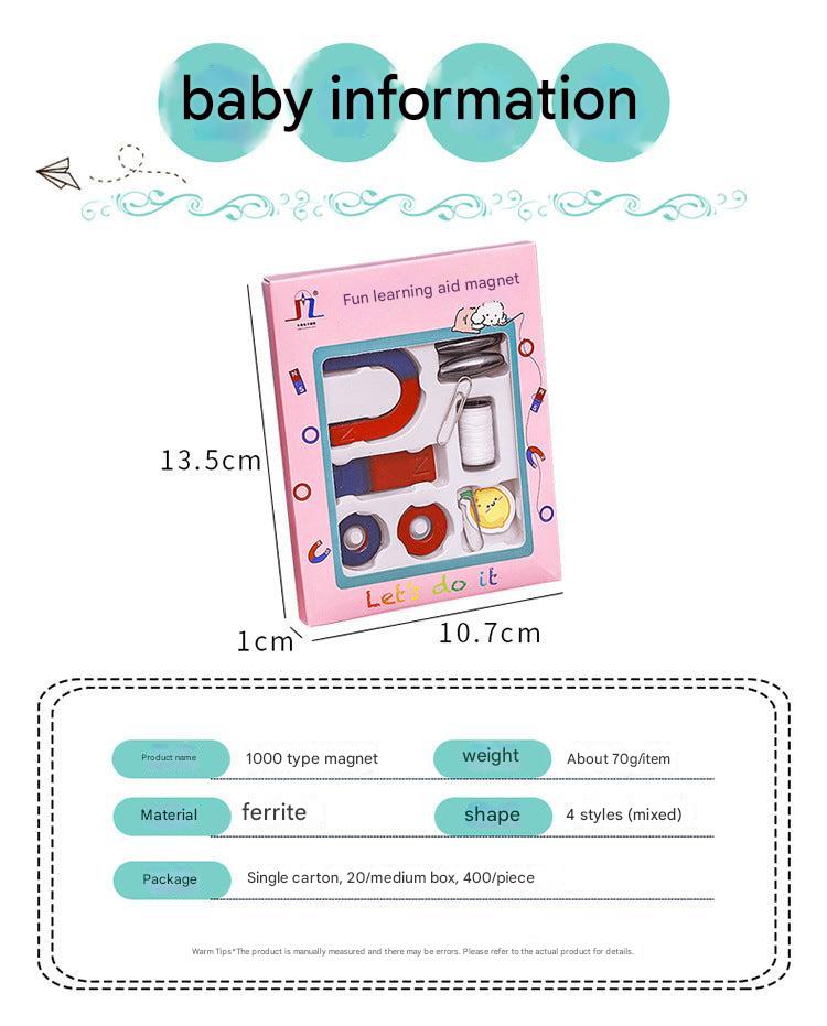 Children exploring magnetism with educational kit