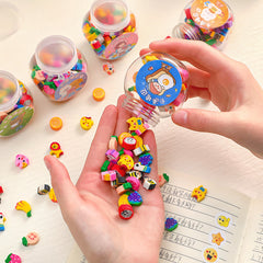 Fruit themed mini erasers collection