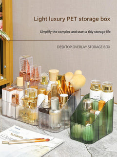 close-up of transparent cosmetic holder