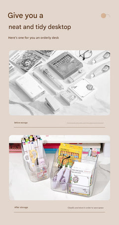 premium acrylic makeup storage on desktop
