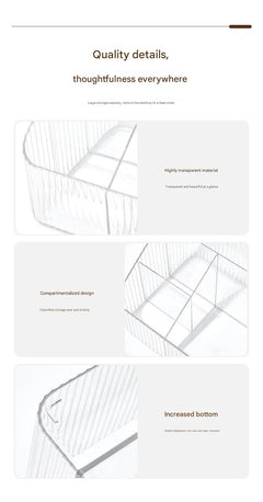 makeup organiser showing all compartments