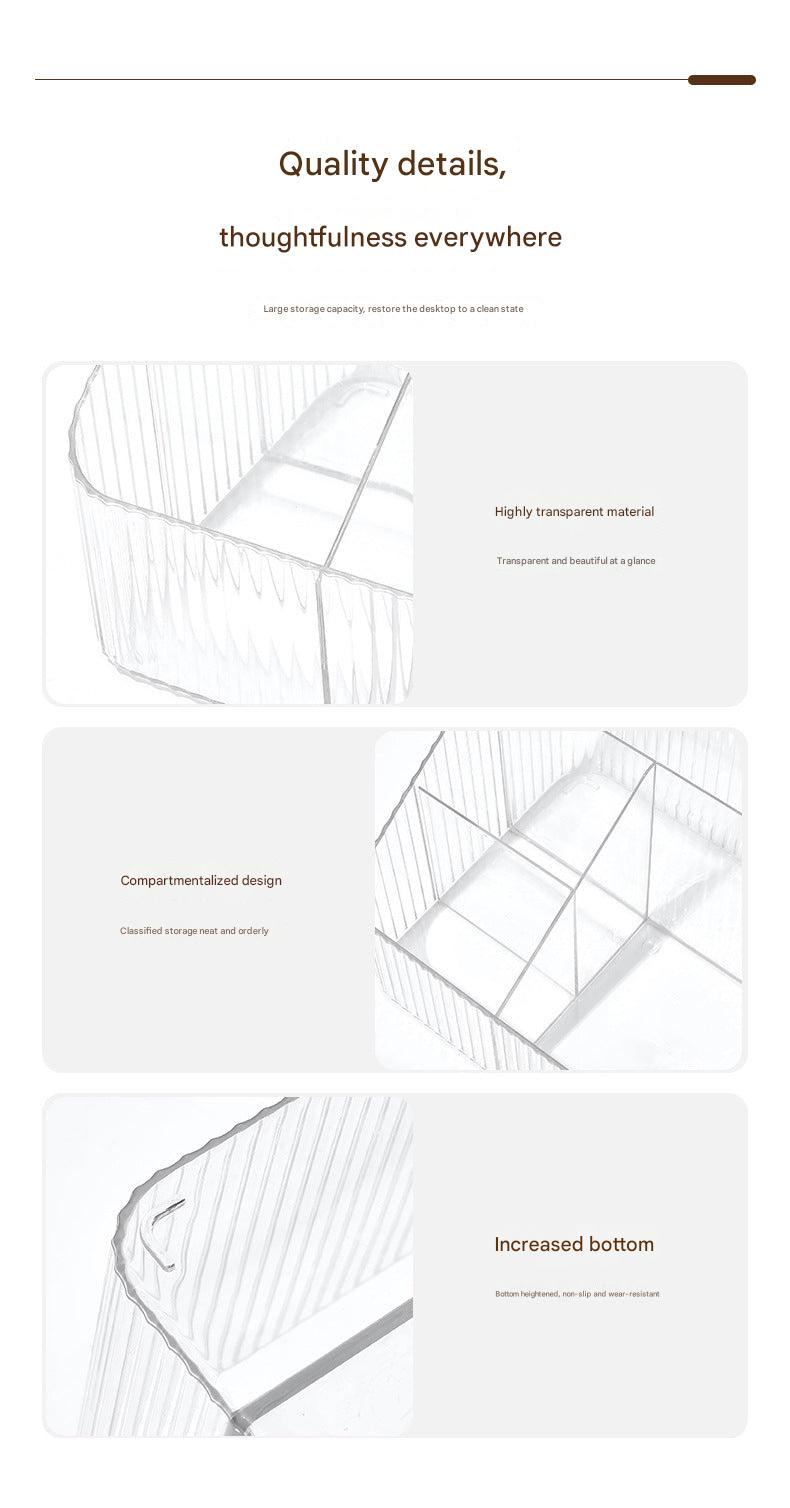 makeup organiser showing all compartments