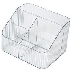 overview of clear acrylic cosmetic storage