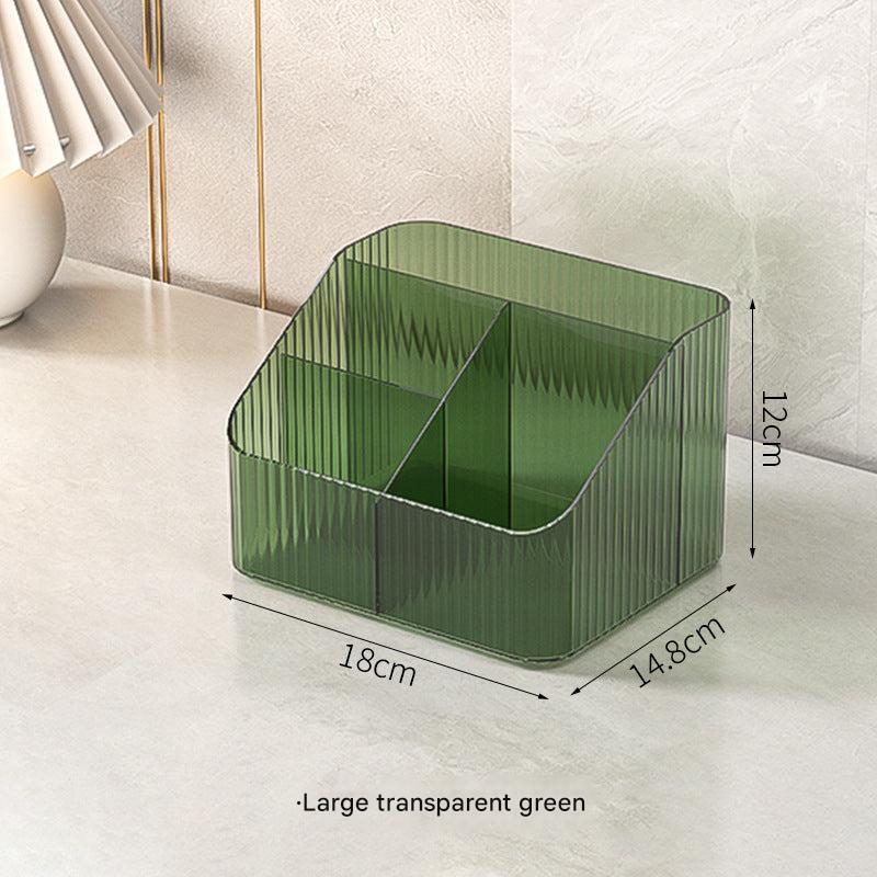 stylish makeup storage solution in clear acrylic