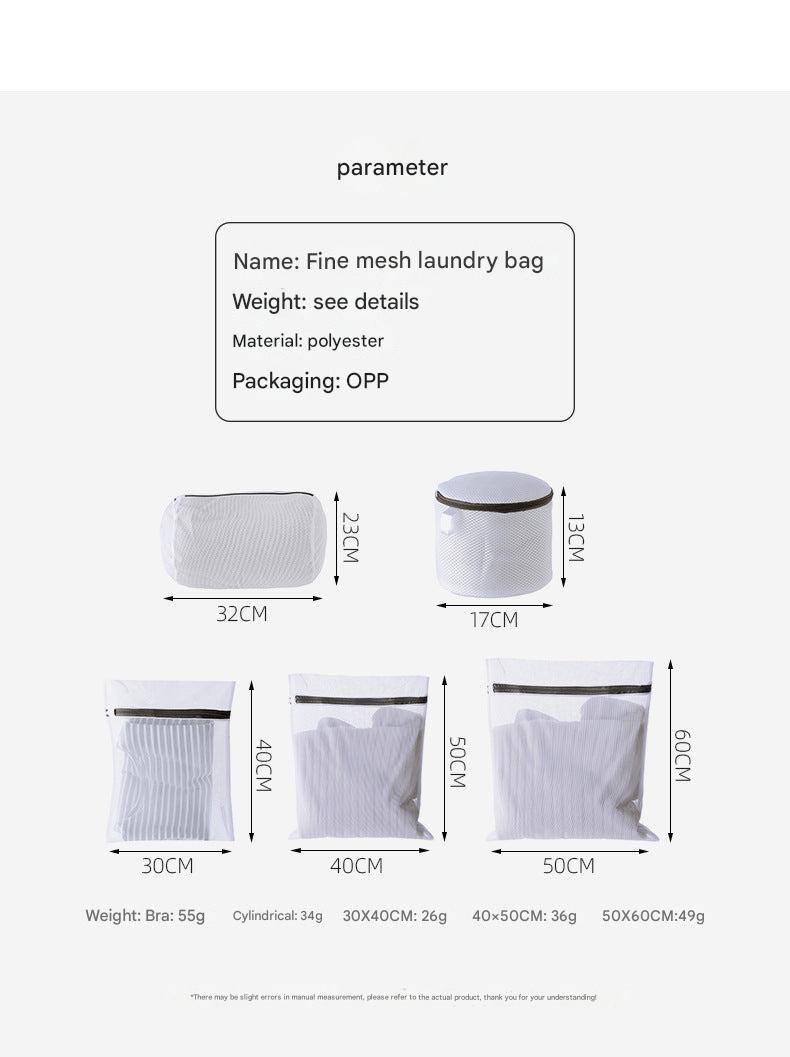 Nylon mesh laundry bag with zipper