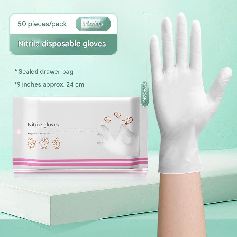 Display of nitrile gloves in various pack sizes