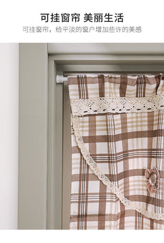 Adjustable No-Drill Curtain Rod in modern interior setting