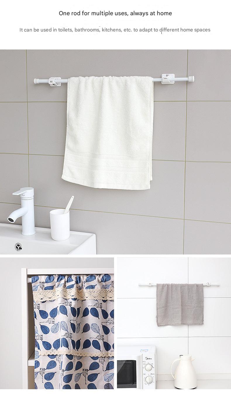 Close-up of Adjustable Curtain Rod with tension features