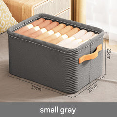 Modern organiser box filled with clothes