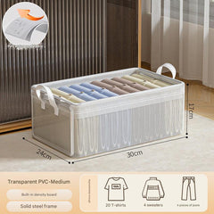 Collapsible fabric storage box in khaki colour