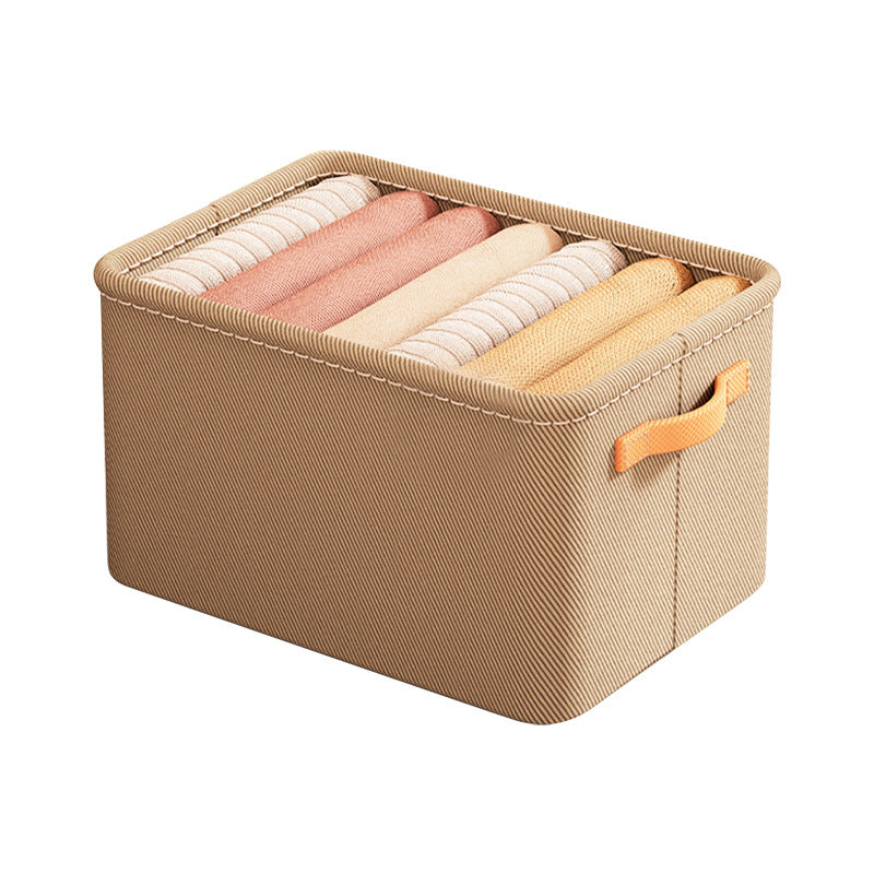Small transparent PVC organiser on shelf
