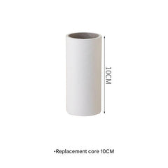 sticky lint roller with adhesive sheets in use