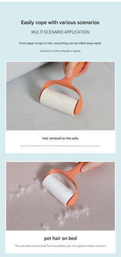 front view of blue lint roller