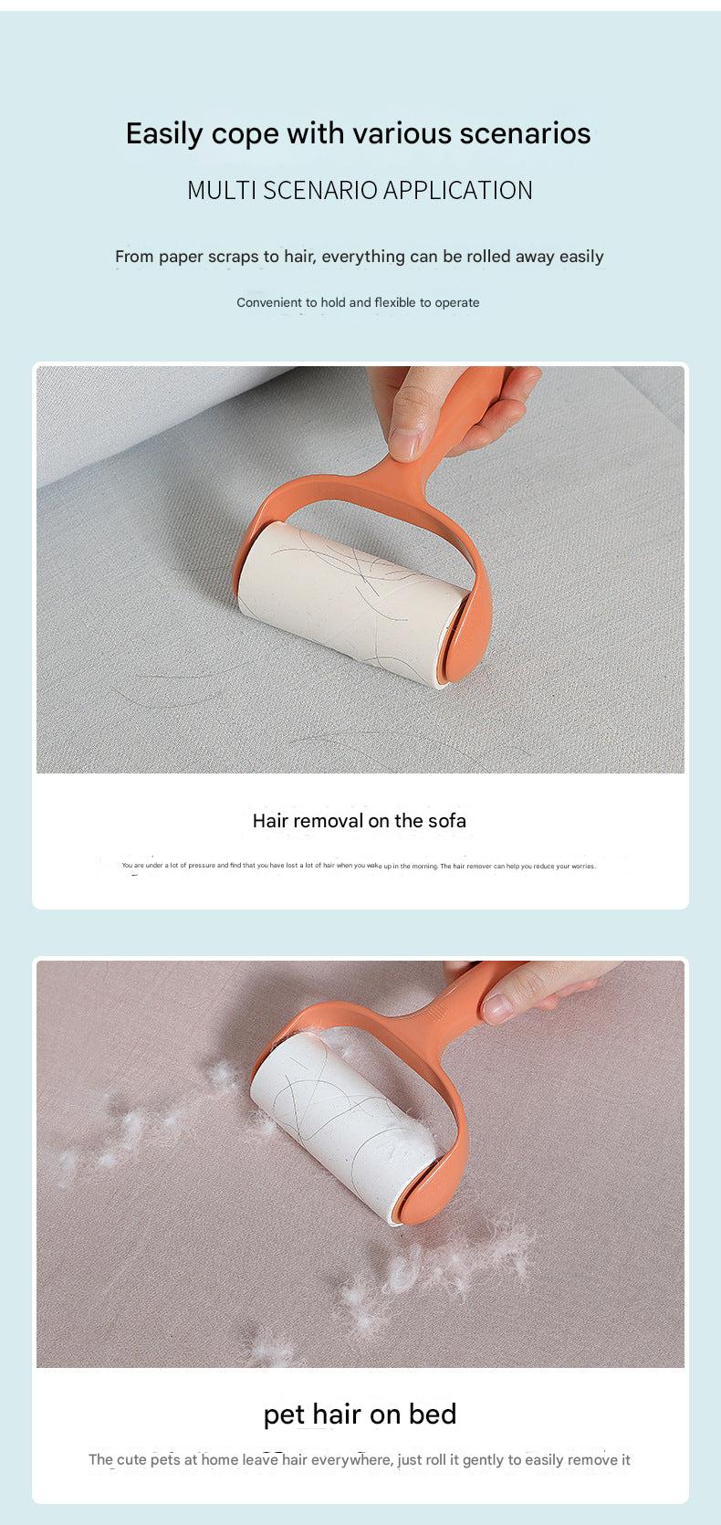 front view of blue lint roller