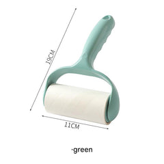 yellow lint roller against a white background