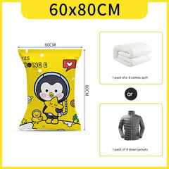 Vacuum bag in a home storage setting