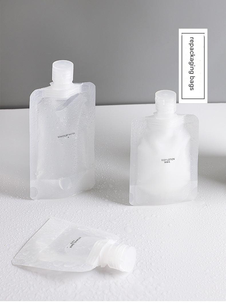 Image of travel-sized toiletry bottles set