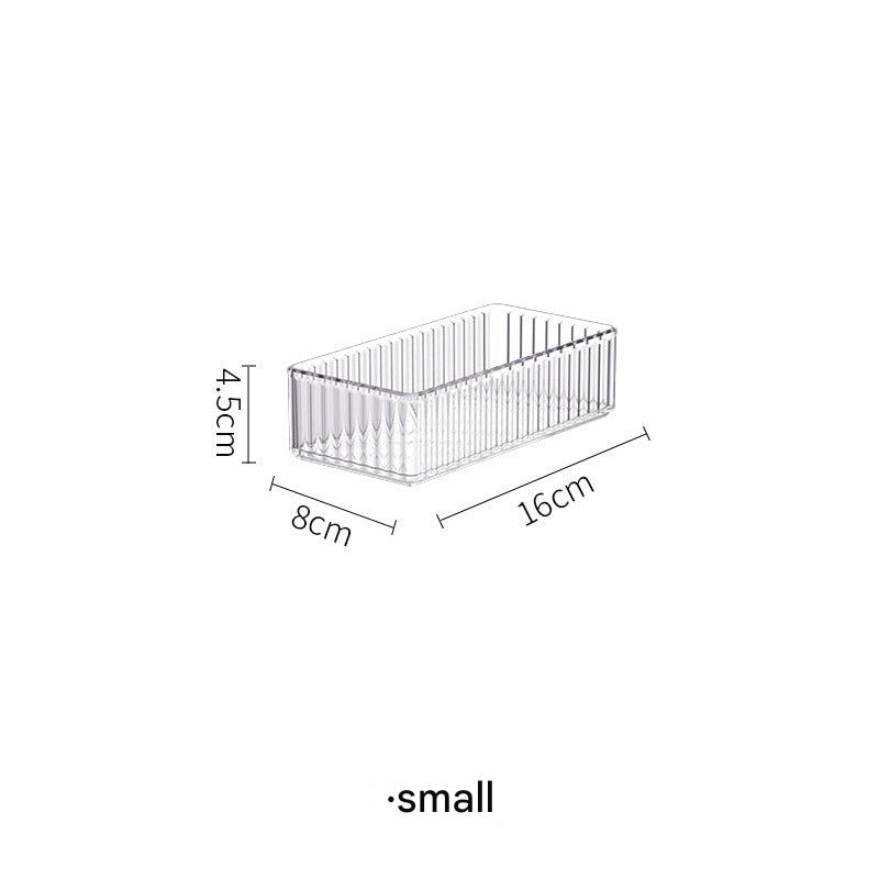Stackable Transparent Desktop Organizer with Cosmetics