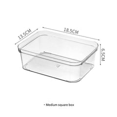 Stackable Transparent Desktop Organizer Compact Fit