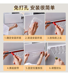 Utility rack showcasing kitchen utensils