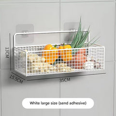 simple white adhesive shelf for bathrooms