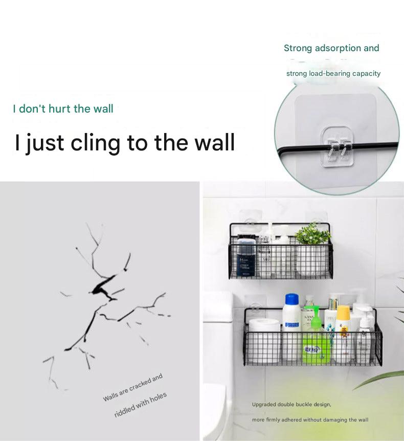 spacious no-drill bathroom shelf in white